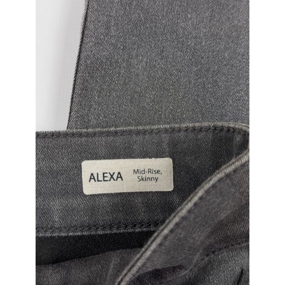 Mavi Alexa Mid-Rise Skinny Jeans – Dark‎ Grey Smoke Supersoft, Size 27/33, New - Picture 9 of 12
